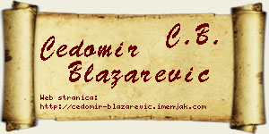 Čedomir Blažarević vizit kartica